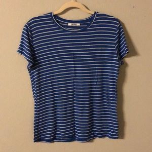 Zara blue and white striped tee size L